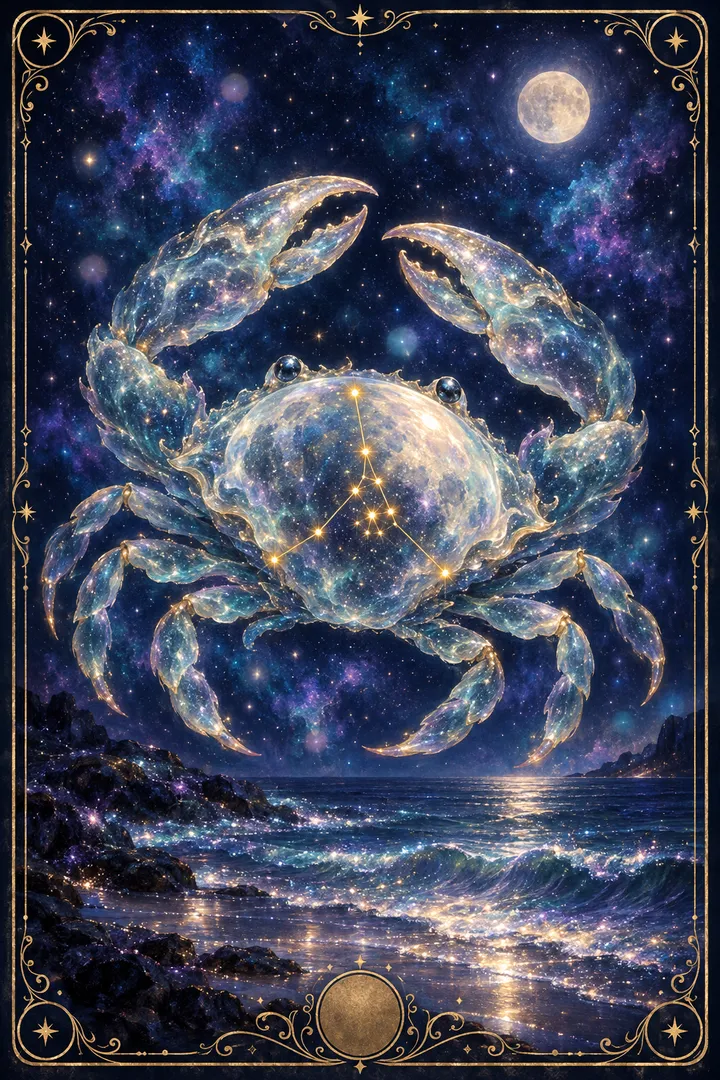 Cancer zodiac illustration