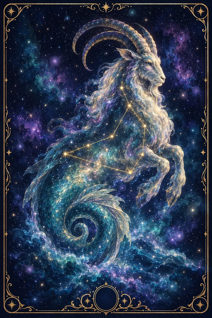 Capricorn zodiac illustration