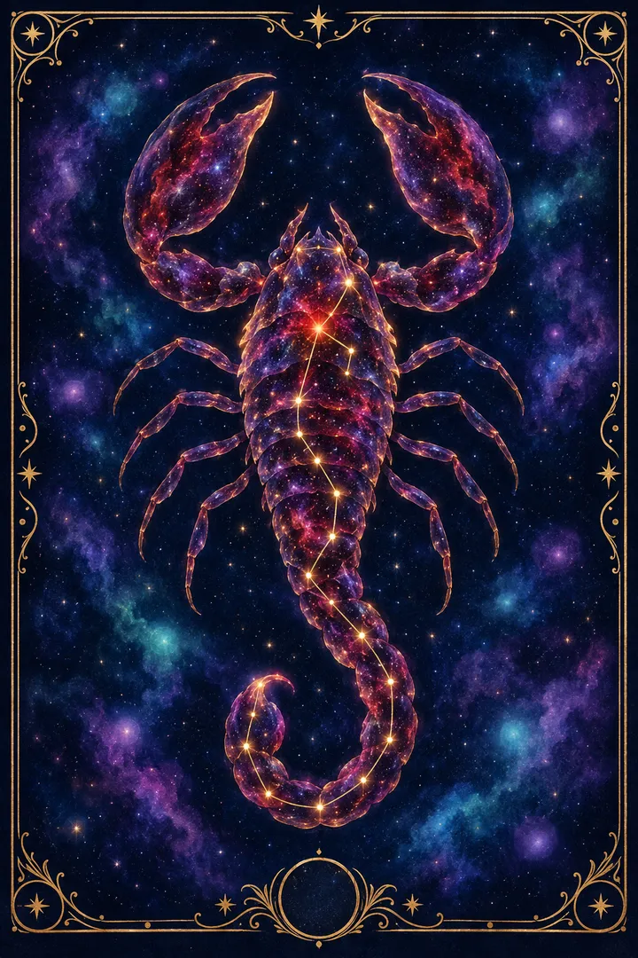 Scorpio zodiac illustration