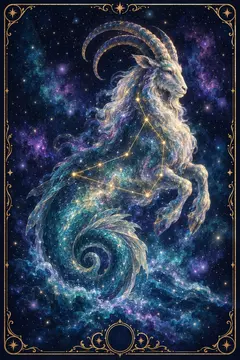 Capricorn zodiac illustration