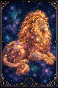 Leo zodiac illustration